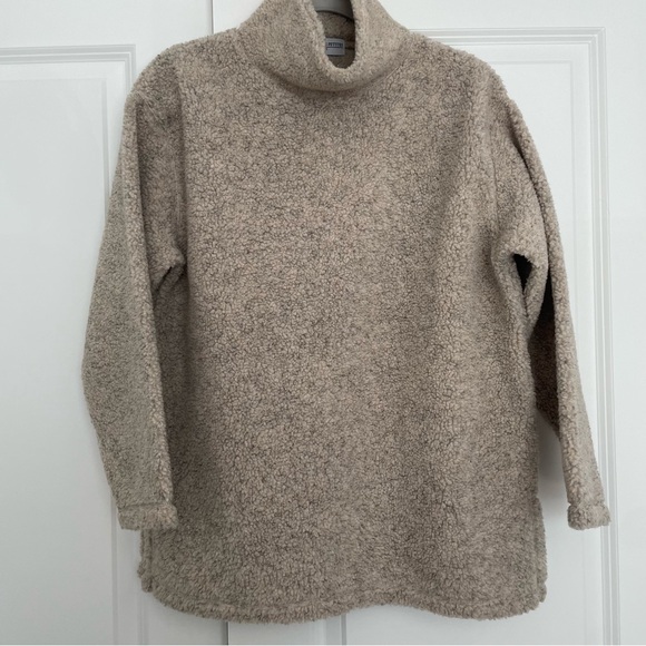 Sherpa Turtleneck Sweater - Oatmeal - Picture 1 of 5